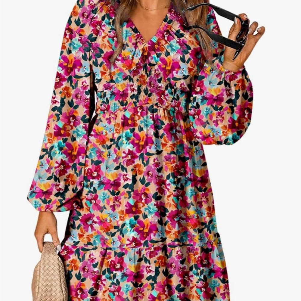 Vibrant Floral Women's Mini Dress